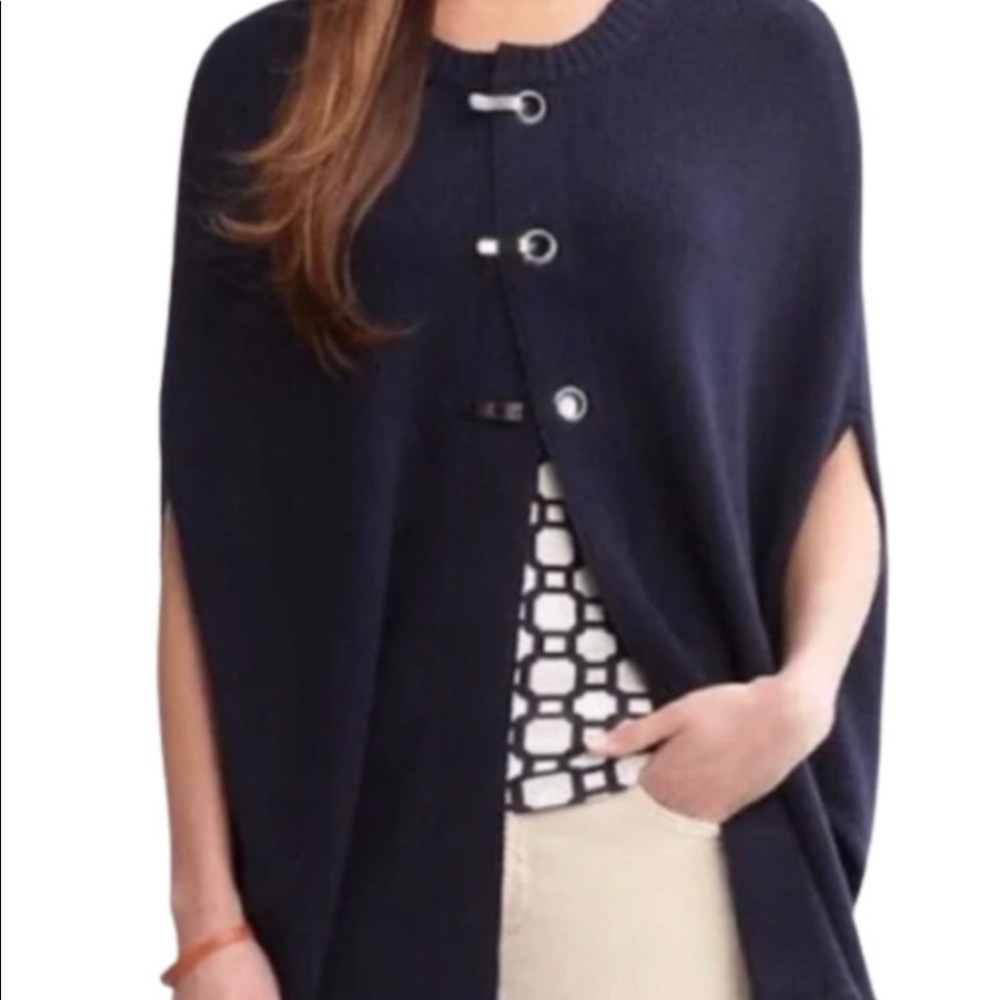 Banana Republic merino wool cape poncho
